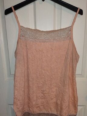 Maurices Peach Lace-Trim Spaghetti Strap Camisole